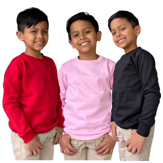 Buzo cuello redondo perchado infantil unisex