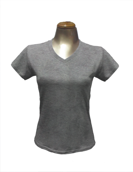 Camiseta dama cuello V Slim
