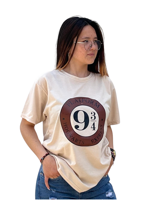Camiseta estampada diseño Harry Potter Plataforma 9 3/4
