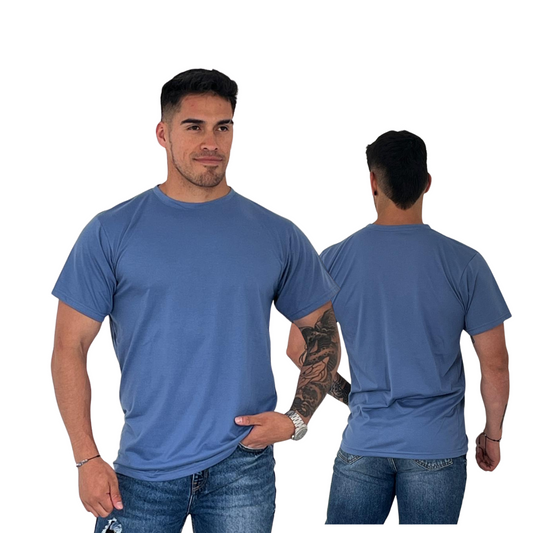 Camiseta cuello redondo poli algodòn