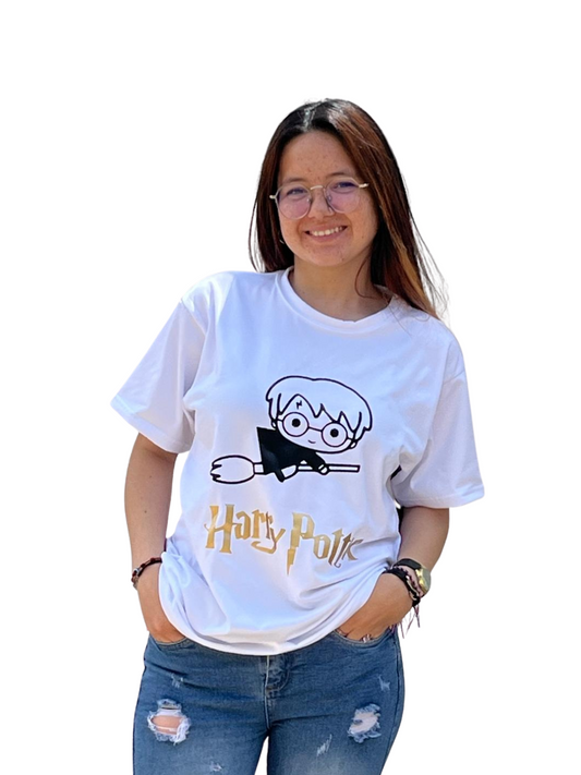 Camiseta estampada Harry Potter blanca