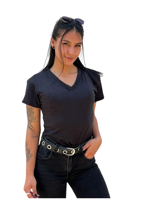 Camiseta cuello v mujer