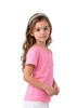 Camiseta infantil piel durazno cuello V