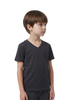 Camiseta infantil piel durazno cuello V