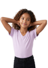 Camiseta infantil piel durazno cuello V
