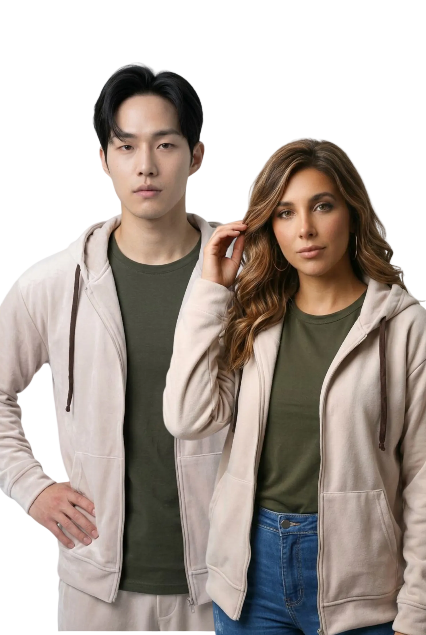 BUZO PERCHADO  CREMALLERA  UNISEX