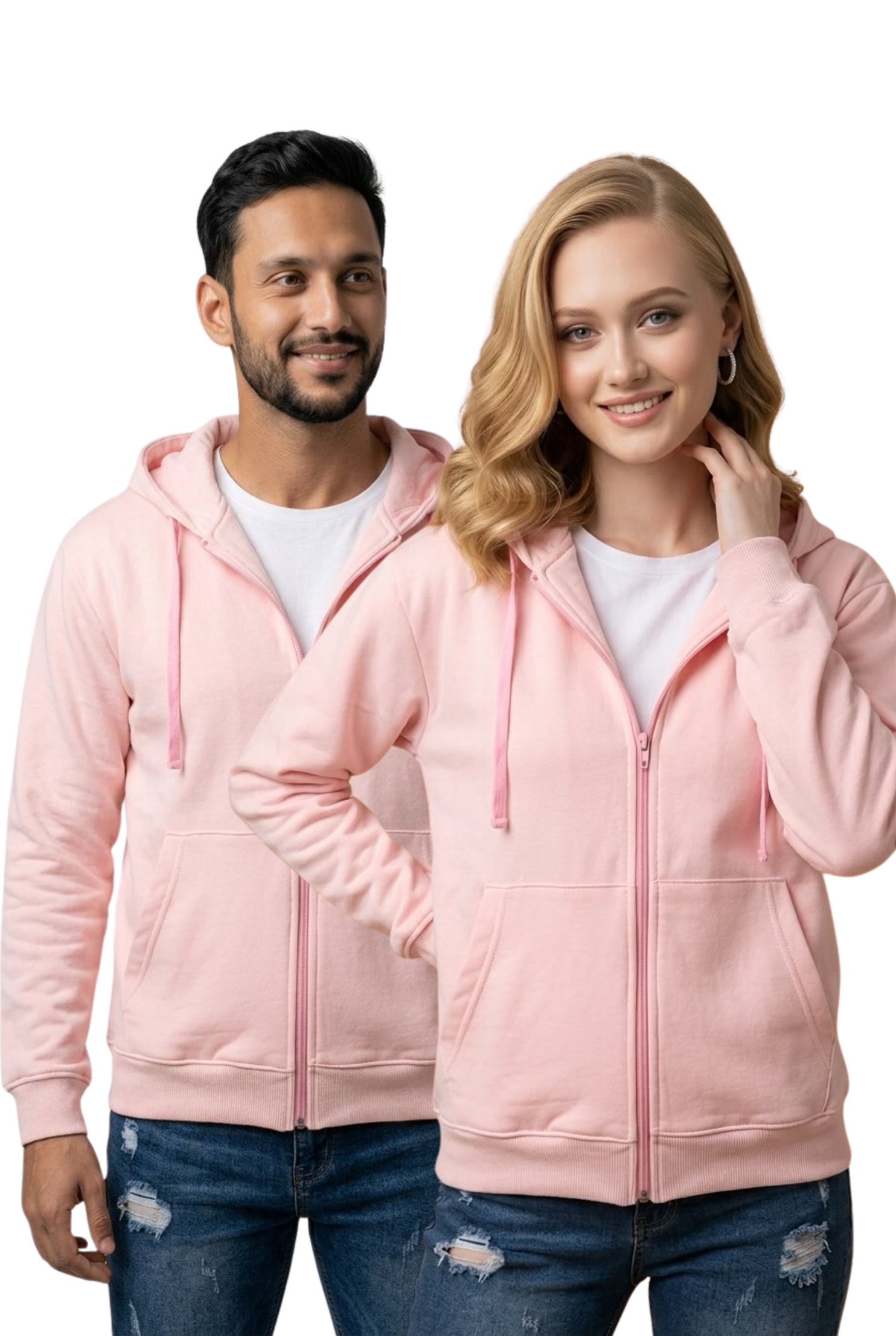 BUZO PERCHADO  CREMALLERA  UNISEX