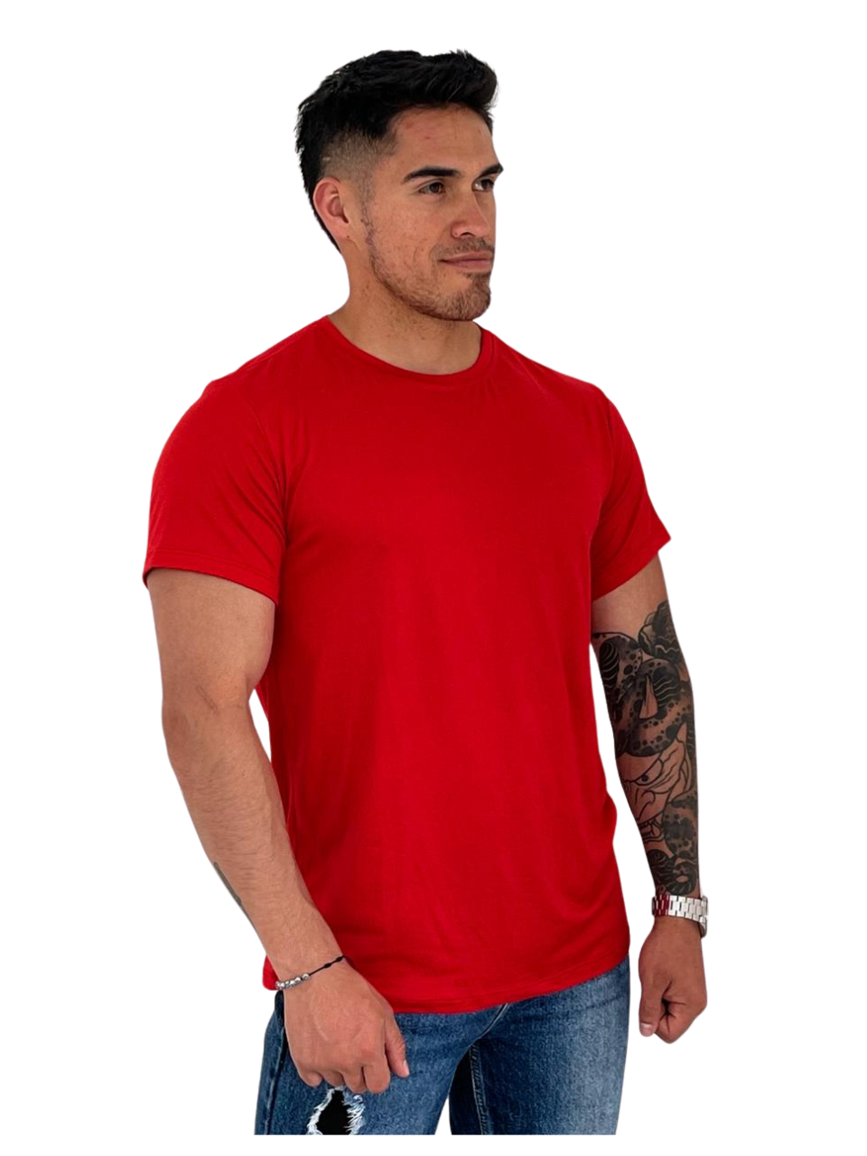Camiseta hombre piel durazno cuello redondo colores Sofia Camisetas y Estampados