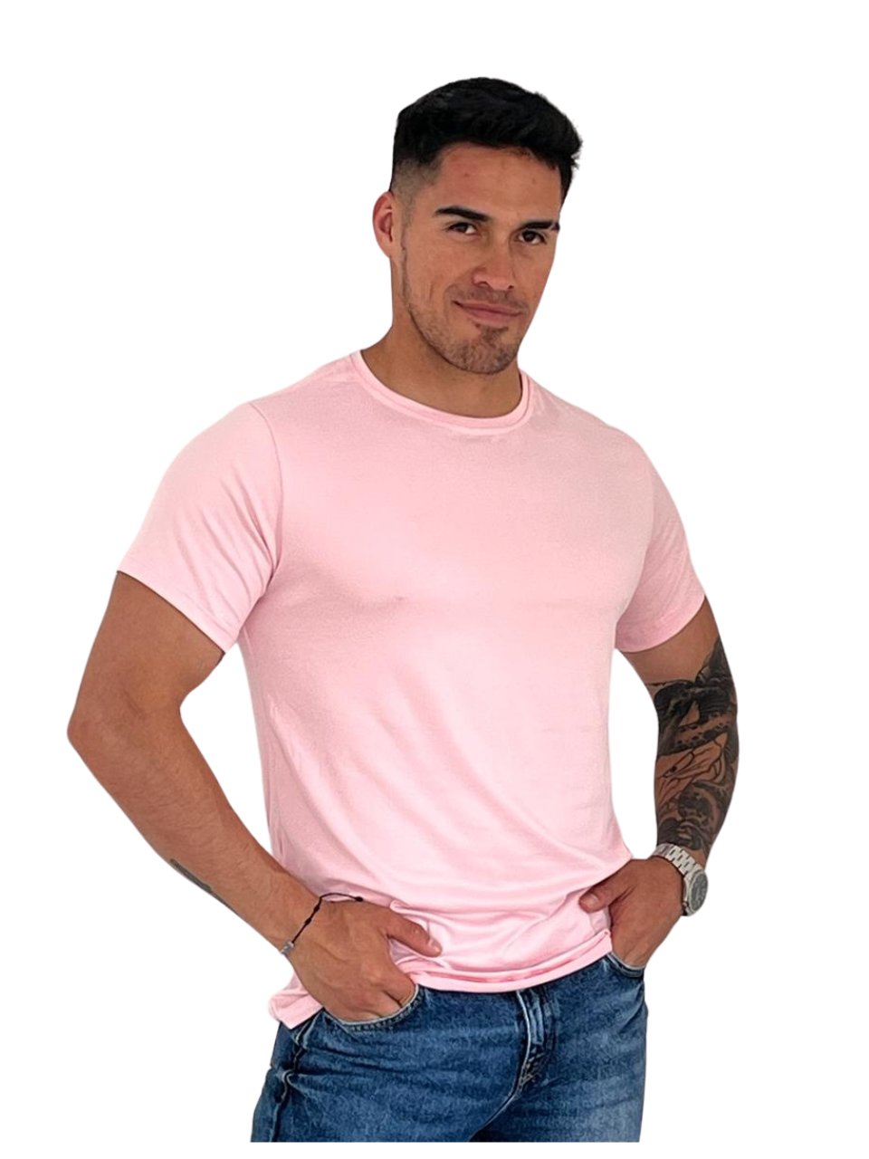 CAMISETA CUELLO REDONDO PIEL DURAZNO