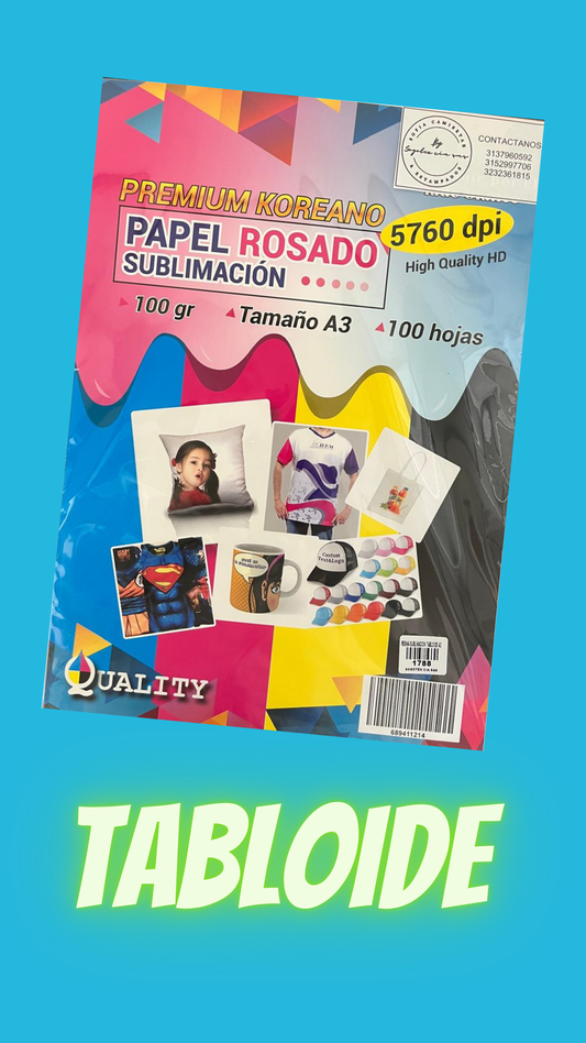 RESMA PAPEL SUBLIMACION A3 TABLOIDE