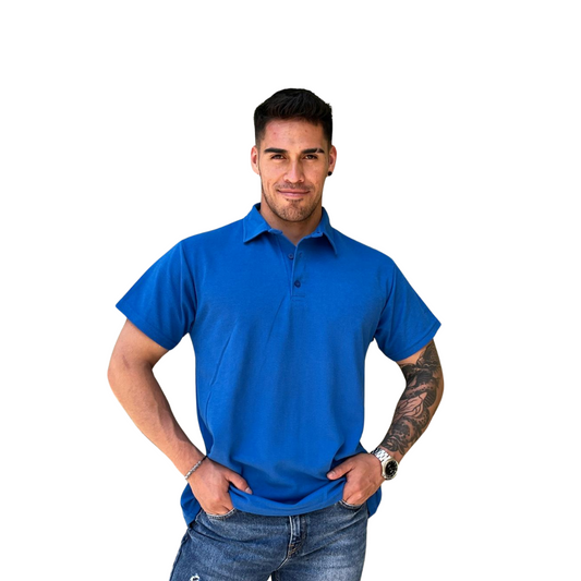 Camiseta polo Caballero cuello camisero